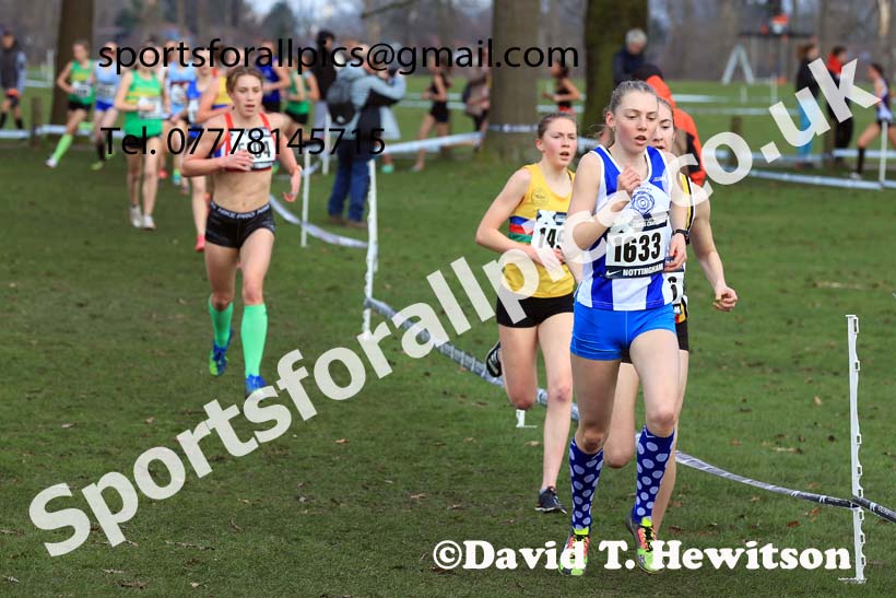 Womens Under-17s, 2024 CAU Inter Counties Cross Country Champs., Wollaton Park, Nottingham. Photo: David T. Hewitson/Sports for All Pics
